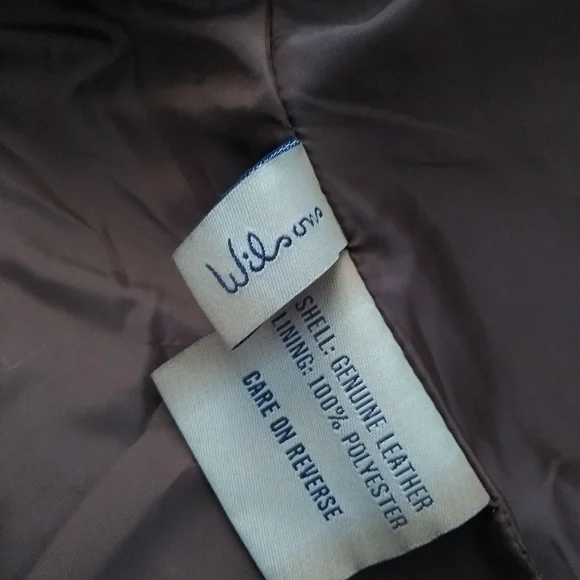 Wilsons Vintage leather biker asymmetric moto quilted shoulder distressed - Picture 4 of 7